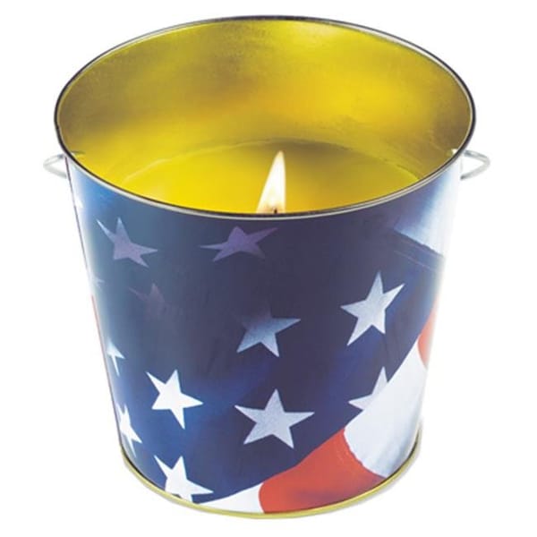 Lamplight Farms 1412122 16 oz. Citronella Metal Flag Bucket 104844 - main
